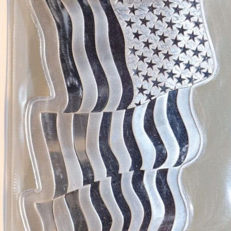 1 oz Old Glory American Flag by SMI 1 oz .999 Silver Bullion Art Bar