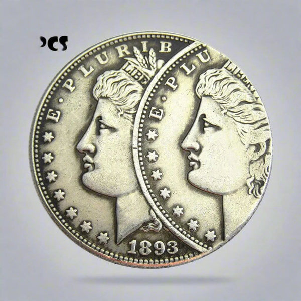 5-Piece 1893S Morgan Dollar Silver Two Faces Error Set!