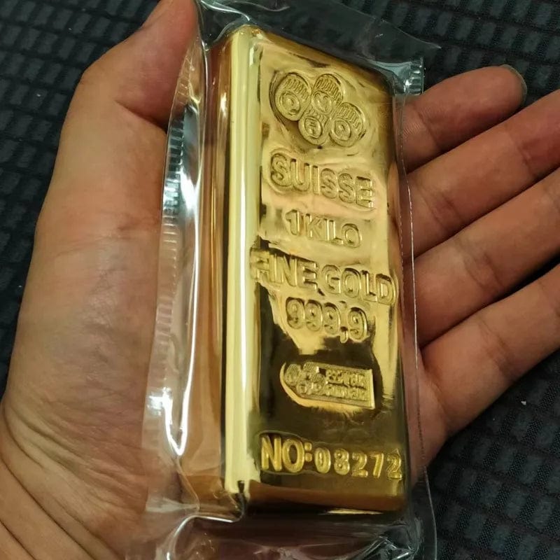 Suisse & Rand 1kg Gold Bullion Bar 1000g Gold Plated Bar with Different Number