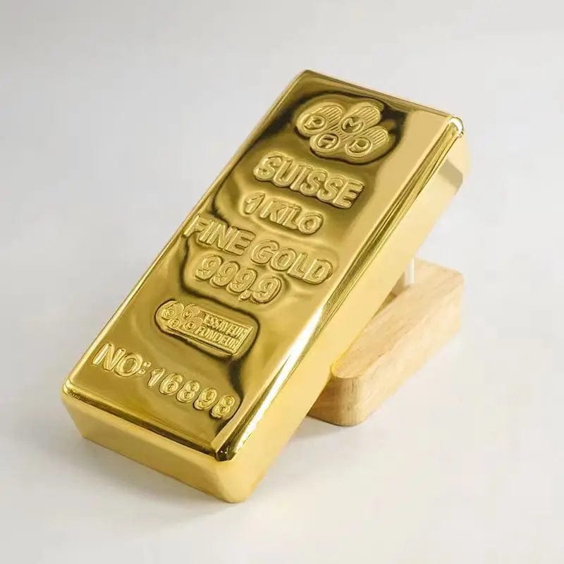 1:1 Copy Swiss 1kg Gold Bar 1kilo Replica Swiss Gold Bullion Jewelry Store Bank Display Anti-theft Sample