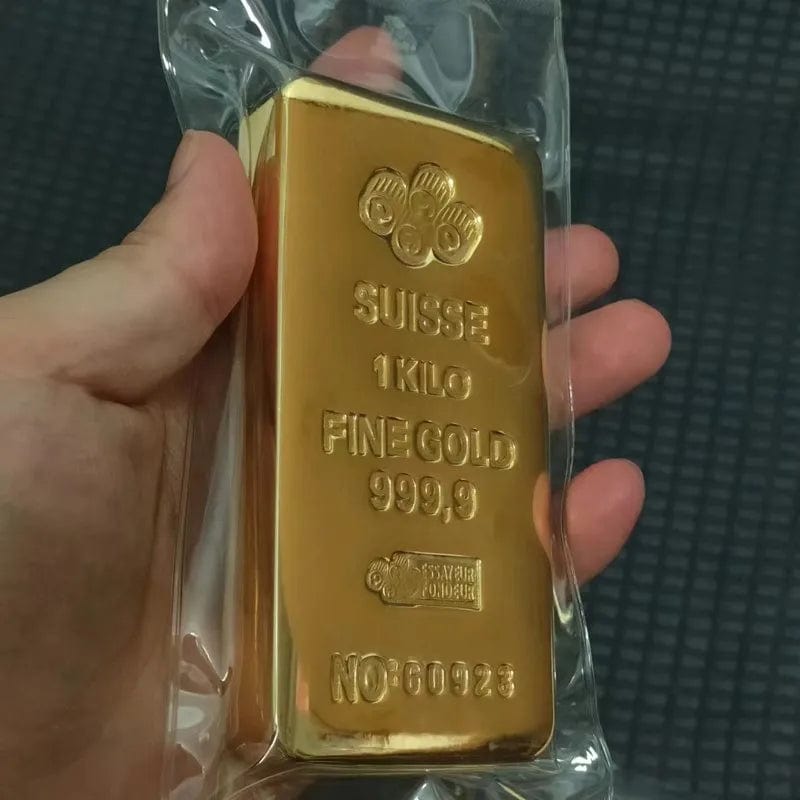 Suisse & Rand 1kg Gold Bullion Bar 1000g Gold Plated Bar with Different Number