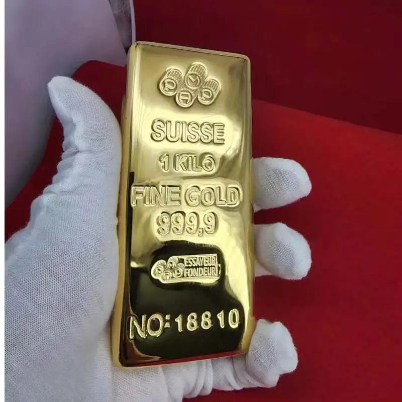 Suisse & Rand 1kg Gold Bullion Bar 1000g Gold Plated Bar with Different Number