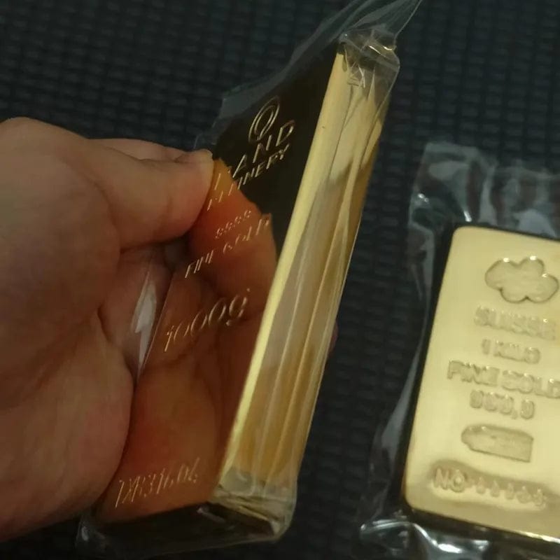 Suisse & Rand 1kg Gold Bullion Bar 1000g Gold Plated Bar with Different Number