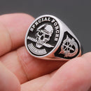 Army Special Forces Skull Ring - Showcasing a Morgan Silver Dollar!