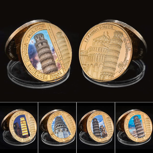 The Leaning Coin, Tower Coin, Pisa Coin, Torre Di Pisa coin, torre di pisa, torre pendente di pisa, pisa coin, pisa campo santo, batisterio de pisa, la torre pendente di pisa,