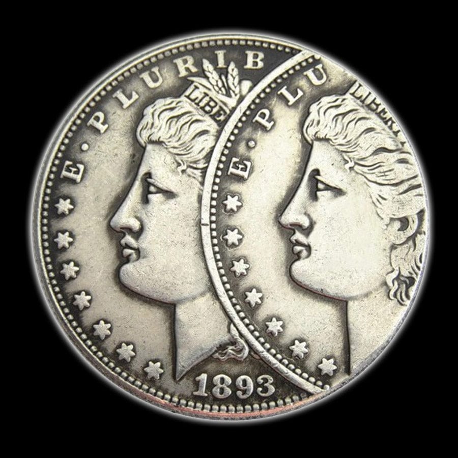 Set 5 Pcs 1893S Morgan Dollar Two Faces Error Coins