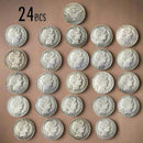 1892-1915 Barber Half Dime Dollar  Coin - JFK Half Dollar - 24-Pieces Collection