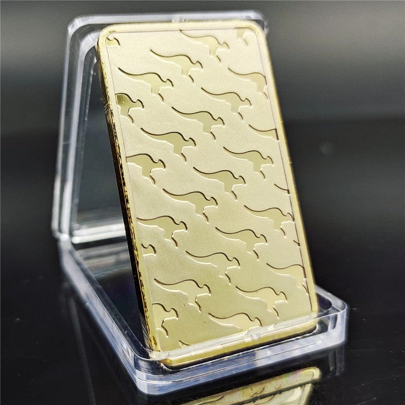 5 Australian Kangaroo Gold Bars - Unique Designs