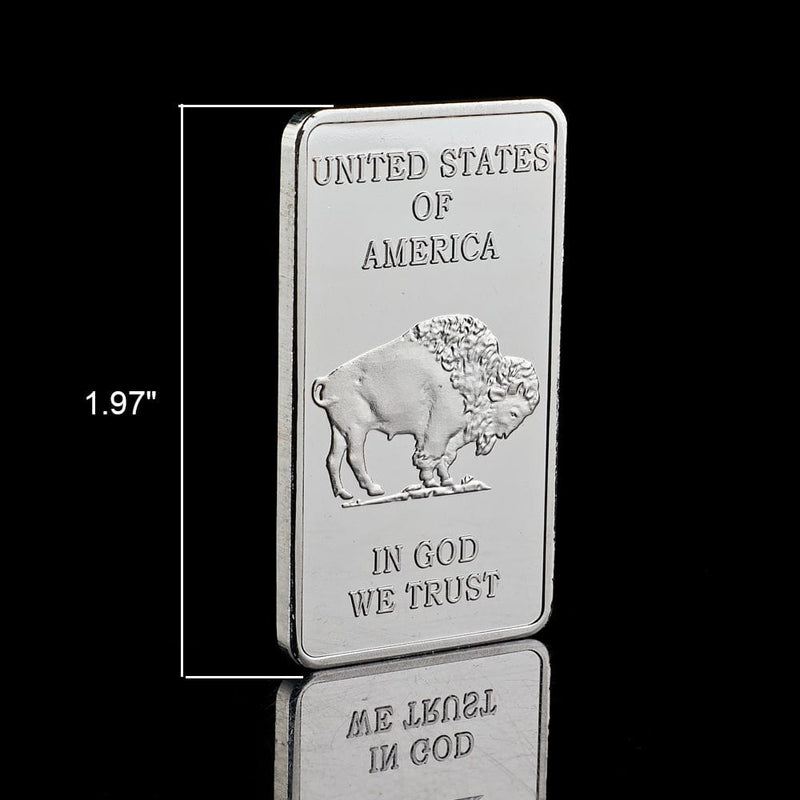 American Liberty Indian Pure Silver Bullion - 'In God We Trust' Bar of Value