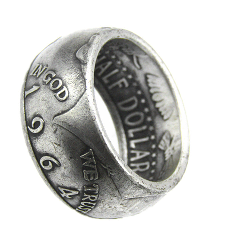 1964 Half Dollar Coin Ring - Morgan Silver