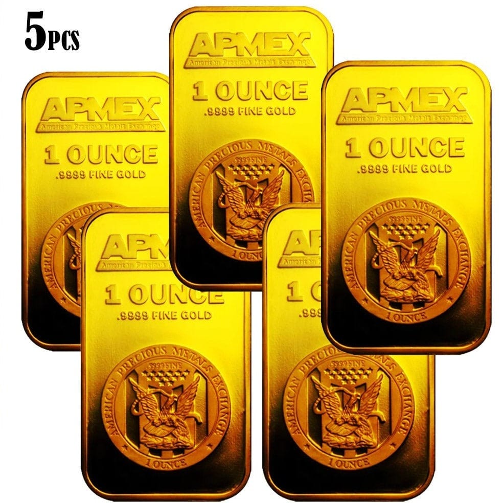 Set of 5 APMEX Gold Bullion Bars - 2024 Edition