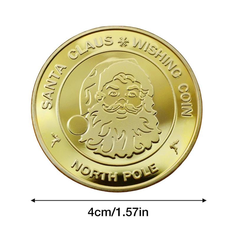 Merry Christmas Gold Coin - Santa Claus Coin