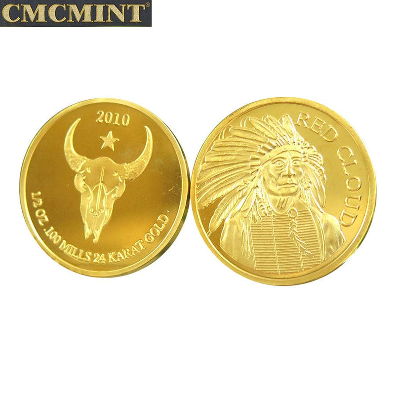 B58 Brass Plated With Gold Buffalo Bar 1/2 Oz Art