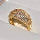 18K Gold Rings for Women - Luxury Full Diamond Wedding, Anniversary & Party Jewelry
