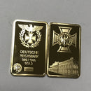 4 Pcs Mix Coin Bar Germany Ingot Silver &  Plated Collectible Badge Home Decoration