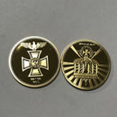 4 Pcs Mix Coin Bar Germany Ingot Silver &  Plated Collectible Badge Home Decoration