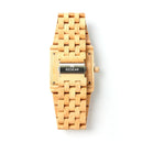 Natural Birch Wood Square Watch – Men's Luxury Quartz Wristwatch, Antique Style