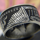 dollar ring, million dollar ring, size of morgan dollar, ring from silver dollar, morgan dollar coin ring, morgan dollar ring, morgan silver dollar ring, engagement rings, rings, mens wedding bands, wedding rings,