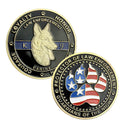 United States K9 Canine Souvenir en Plated Coin Guardians of The Night Law Enforcement Coin