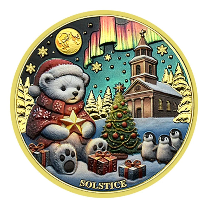 2024 Christmas Commemorative Coin: Zinc Alloy Metal Stereo Design