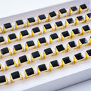 10Pcs/Lot Fashion Punk Vintage Geometry Metal Rings For Men Women Retro Gothic Finger