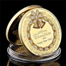 Merry Christmas Snowman Deer  Plated Coin