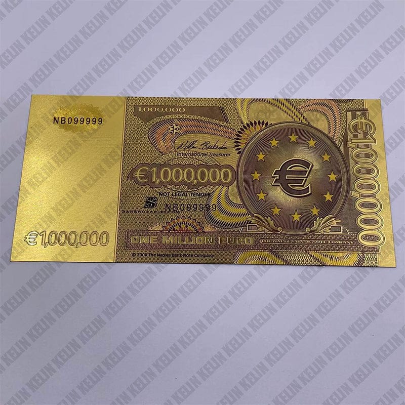 European Banknote,
Gold Banknote,
Foil Banknote, 
One Banknote,
Million Banknote,
Euro Banknote,
Currency Banknote,