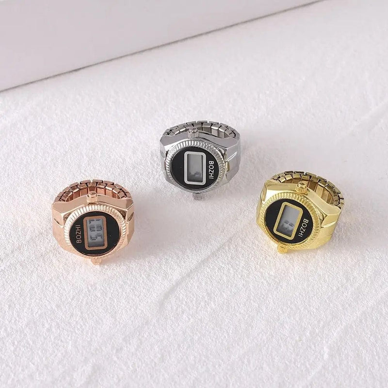 Retro Quartz Couple Watch Ring: Stylish Alloy Jewelry Gift for Him & Her