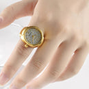 Mini Finger Watch - Retro Roman Quartz Ring with Elastic Strap