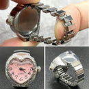 Heart Shape Clock Ring - Quartz Watch Jewelry for Couples