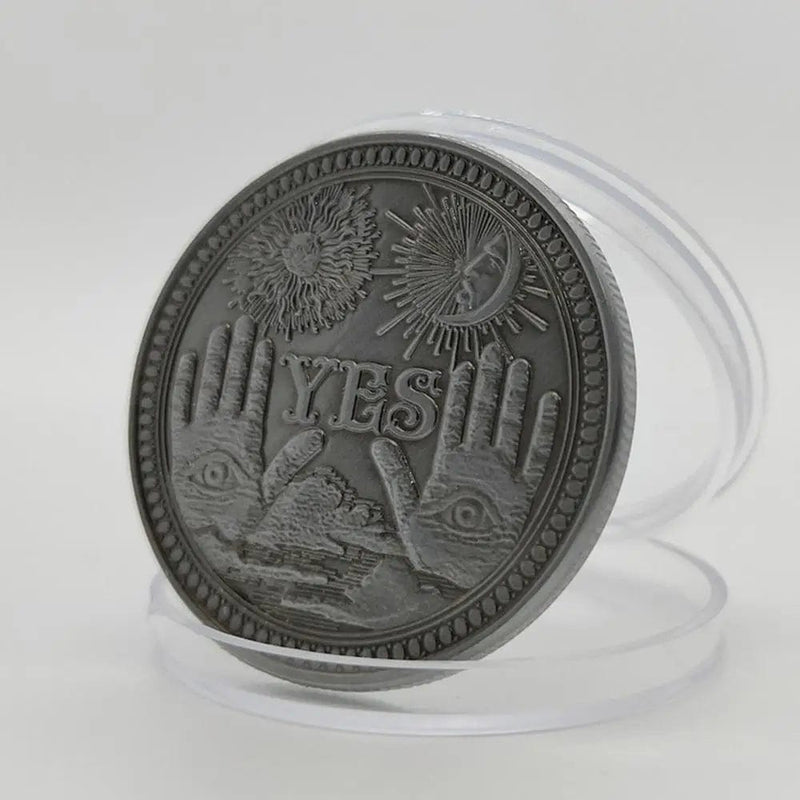 Veterans Day Coin - Flipping Silver Coin - Yes No Oracle for Halloween Christmas Birthday