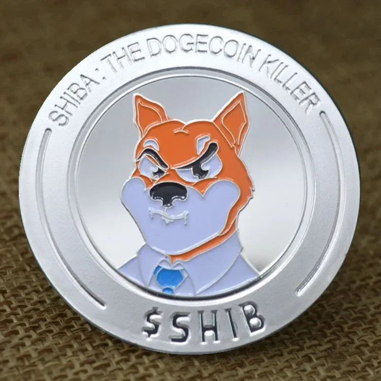 Doge coin Shiiba Inu Coin - SHIB CRYPT Metal Plated Physical Doge Souvenir Coin