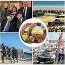 Veterans Day D-Day 80th Anniversary Challenge Coin – WWII Commemorative Collectible Piece