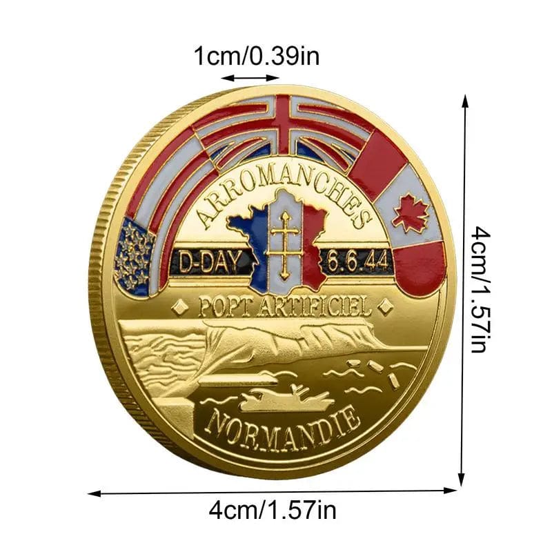 Veterans Day Coin - Anniversary Challenge Coin D Day 80 Th Anniversary For 80Th World War Ii Anniversary A Piece