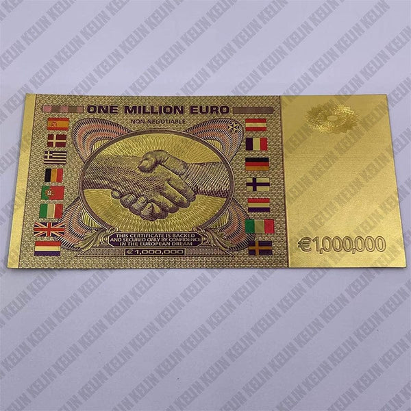 European Banknote,
Gold Banknote,
Foil Banknote, 
One Banknote,
Million Banknote,
Euro Banknote,
Currency Banknote,