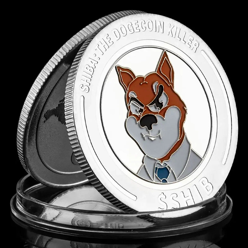 Doge coin Shiiba Inu Coin - SHIB CRYPT Metal Plated Physical Doge Souvenir Coin