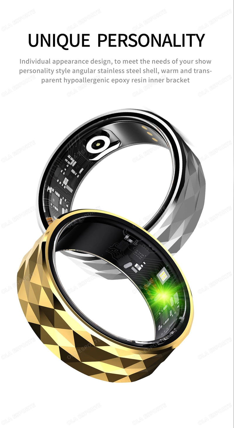 Smart Ring – Health Monitor, IP68 & 3ATM Waterproof, Titanium Shell