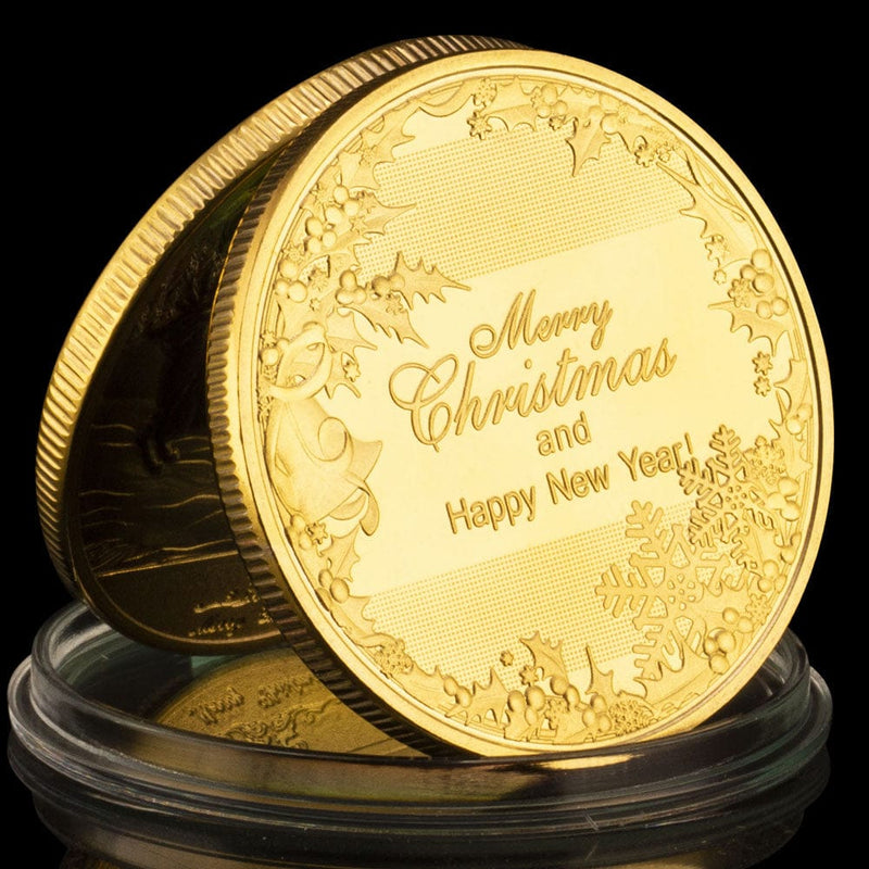 Merry Coin,
Christmas Gold,
Plated Coin,
Commemorative Coin,
Santa Claus Coin,
Souvenirs,
Kids Home,
