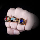 Stainless Steel Men's Ring - Rhinestone High School Eagle Punk Hip Hop Biker Jewelry