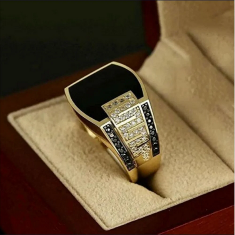 Classic Metal Gold Punk Ring - Fashion Engagement & Wedding Luxury Jewelry