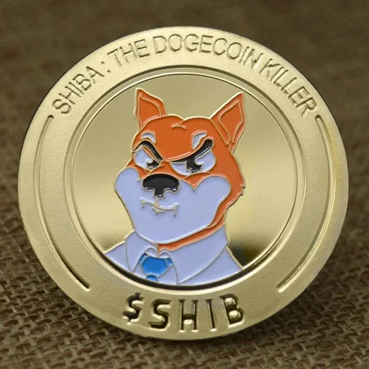 Doge coin Shiiba Inu Coin - SHIB CRYPT Metal Plated Physical Doge Souvenir Coin