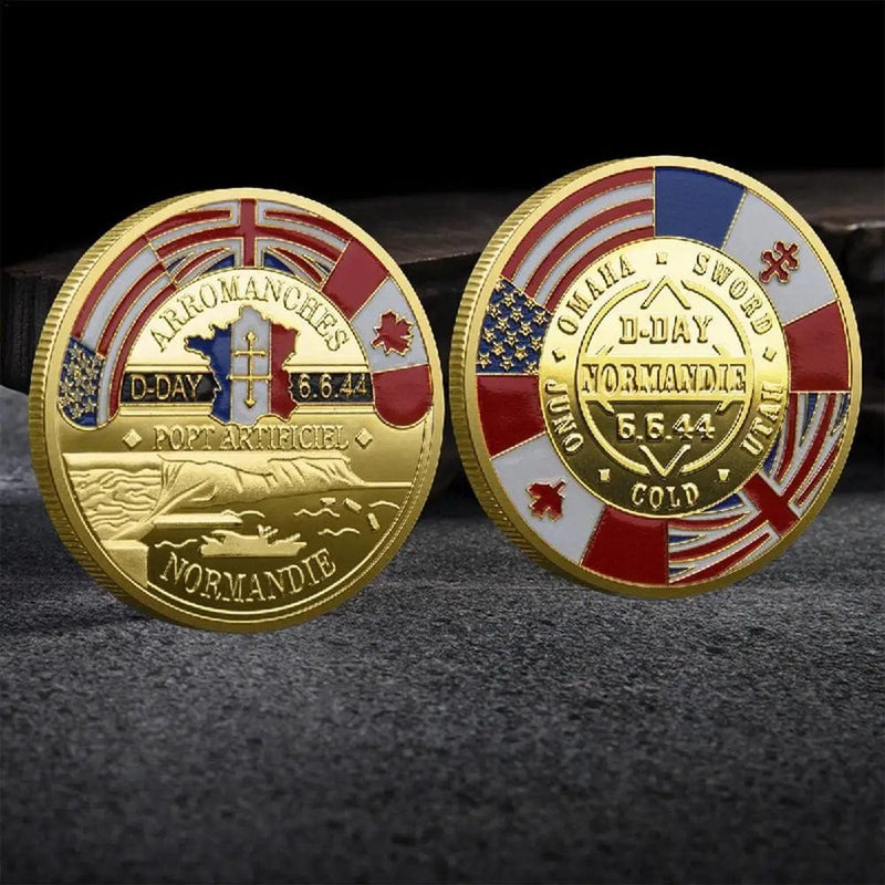 Veterans Day Coin - Anniversary Challenge Coin D Day 80 Th Anniversary For 80Th World War Ii Anniversary A Piece