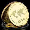 Shiba Inu & Dogecoin Physical Coins – Gold-Plated SHIB & DOGE Collectible Souvenir Set
