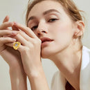 Retro Quartz Watch Ring - Mini Alloy Clock with Elastic Strap Jewelry