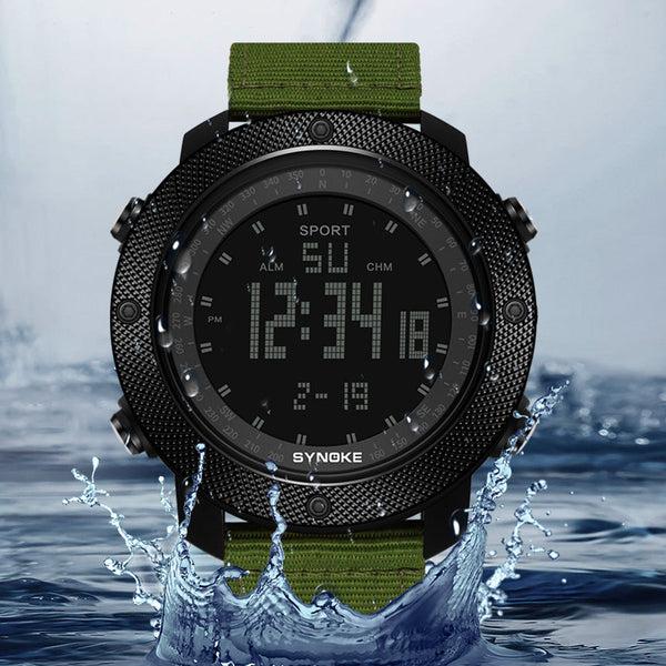Waterproof Digital Sports Watch 50M – Military Outdoor Running & Swimming Watch