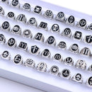 10Pcs/Lot Fashion Punk Vintage Metal Rings - Skull Skeleton Gothic Geometry Mixed