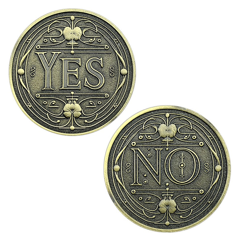 Yes or No Vintage Gold Decision Coin - Lucky Metal Collectible for Holidays & Special Thanksgiving