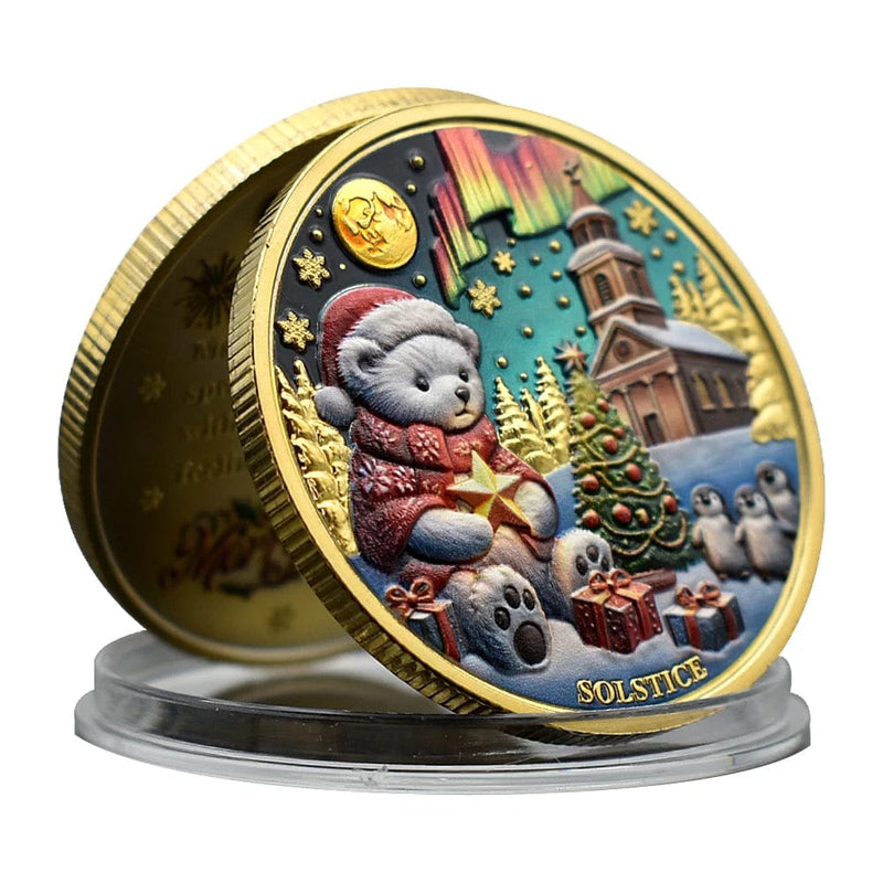 2024 Christmas Commemorative Coin: Zinc Alloy Metal Stereo Design