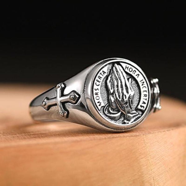 925 Ring,
Sterling Silver 
Praying Ring,
Hands Ring,
Rings,
Adjustable Opening,