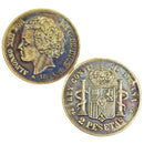 1944 1 Peseta, 5 Ptas 1957, Pesetas coin, Alfonso XIII coin, 1 Peseta coin, 1957 5 Ptas coin, 1975 Juan Carlos coin, 25 Peseta coin, 25 Ptas coin, 5 Peseta coin,